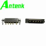 5W5 Male/Female Straight DIP Connector, with Mounting Screw Lock and Fork