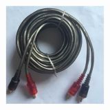 Audio Video Cable RCA Cable 2RCA to 2RCA with Transparent Plug (HY-2R 003)