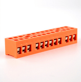 H3801-12 12 Pole Red Terminal Block