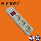 Euro 3-Way 16A Extension Power Strip and Switch (E5003ES)