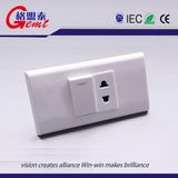 2015 New Design 250V 13A Universal Multifunction Electric Power Europe Micro Dual USB Wall Socket