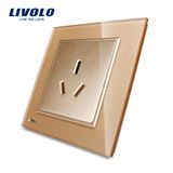 Livolo UK Standard Three Pins 16A Wall Socket Vl-W2c1b-11/12/13