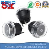 2 Pin Small Black Round Switch with Waterproof Cover
