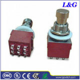 Electrical 12/M12 Panel Hole 3PDT Push Button Switch