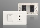 1 Gang Electrical Switch with 3 Pin Mf Socket
