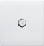 British Standard White Satellite TV Socket Flat
