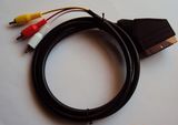 Scart to 3RCA Cable Nickel Plated Fully Wired 1.5m/1.8m/3m