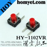 Tact Switch with 6*6*5mm Side 2 Pin Red Button (HY-1102VR)