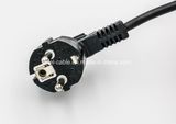 VDE Standard Europe Schuko 3pin Grounding Electric Power Cable Plug