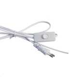 Europen 2 Pins Plug with 303 Switch Power Cord 1.5m White Color