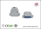 dB25 25 Way D-SUB Female Socket Connector with Black Hood/Shell