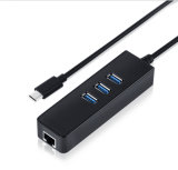 USB3.1 Type-C to 3xusb 3.0+RJ45 Adapter