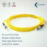 3m FC-St PVC Simplex Sm Fiber Optic Patch Cord