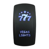 Laser Etched Vegas Lights Rocker Switch with Blue Light