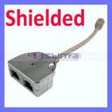 RJ45 Shielded Network Cable Splitter 1 Male to 2 Female Adapter Cable