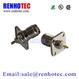 4 Hole Square Flange Mount Jack Bulkhead TNC Connector
