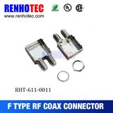 Shielded Double F Type Connectors for PCB