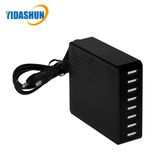8 Port Multiple USB Charger Cell Phone Charging Station Wireless Qi Charger for iPhone 8 X