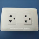 South America ABS Shell Copper Contact Material High Quality Wall Socket (W-091)