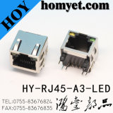 Professional Manufacturer Metal Case RJ45 RJ45 PCB Socket with LED (HY-RJ45-A3-LED)