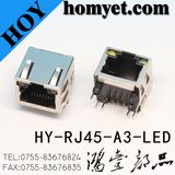 Professional Manufacturer Metal Case RJ45 RJ45 PCB Socket with LED (HY-RJ45-A3-LED)