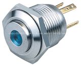 16mm Blue DOT LED No Nc Latching Push Button Switch