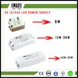 Ce Plastic Shell LED Driver 12/24V 6W 12W 20W 30W 40W 60W High PF LED Switching Power Supply