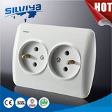 2 Gang 2 Pin French Wall Socket