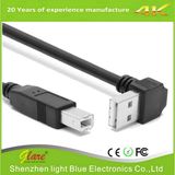 Black Color Right Angle Printer USB Cable
