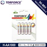 AA/Hr6 1000mAh Rechargeable Nickel Metal Hydride Long Service Life Battery with Ce for Toy