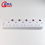 Saso 5 UK Outlet Surge Protector Us Plug Multi Extension Cord Power Strip