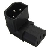 110V-250V 10A-16A Black LCD TV Wall Mount Universal IEC 320 C14 Male to C13 Female Power Adapter Plug