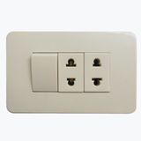 South American 2 Gang 2 Pin 16A Wall Socket