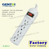 Energy Saving Power Strip with ETL Certification 15A 125V