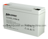 6V10ah Small Size AGM Battery (3-FM-10W) with CE RoHS UL