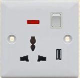 British Standard 13A Multi-Functional Switched Socket with USB