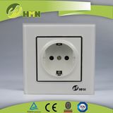 TUV, CE certified EU standard white tempering glass schuko socket