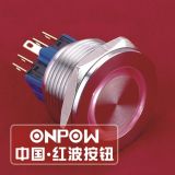 Onpow 28mm Ring Illuminated Lighted Vandal Proof Push Button Switch (GQ28PF-11E/S) (Dia. 28mm) (CE, CCC, RoHS, REECH)