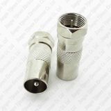 F Male to TV PAL Male Connector RF Coaxial Adapter