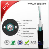 PE Outer Sheath Optical Fiber Cable 6/8/12 Core GYXTW with Armored Steel Tape