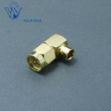 Male Plug Right Angle Solder SMA Connector for Rg402 Cable