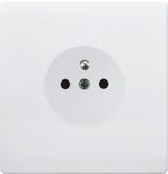 British Standard White French-Style Wall Socket Flat