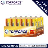 1.5volt Primary Dry Alkaline Battery with Ce/ISO 24PCS/Box (LR6/AM-3/AA)