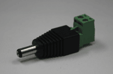 Green L Type with Screw 12V 5.5/2.1mm Male and Female DC Power Connector