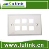 Information Outlet Wall Socket 6 Port 120 Faceplate