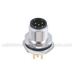 M12 5 Pin B-Code Male Sensor Connector IP67 Waterproof Connector with PCB Contacts