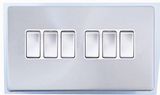 Screwless Range 6 Gang 2 Way Light Switch
