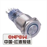 Onpow 16mm Push Button Switch (LAS2-GQPF-11E/R/12V/S, CE, CCC, RoHS, REECH)