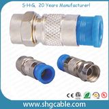 F Compression Connector for RF Coaxial Cable Rg59 RG6 Rg11 (F036)