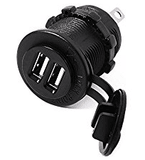 Auto Motorcycle 2 USB Socket Charger Power Adapter Outlet Power Smart Phone Charger DC 5V 2.1A/1A for Car Truck Minibus ATV Boat K2764